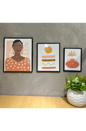 Kit com 3 Quadros Boho Mod.1