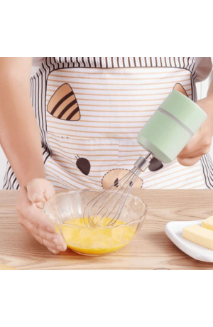 Batedeira Eletrica de Mão Verde com Cabo USB