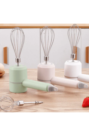 Batedeira Eletrica de Mão Rosa com Cabo USB