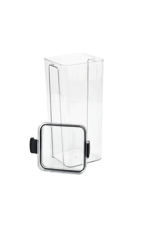 Pote Hermético Quadrado Transparente Com Trava - Preta 2000ml