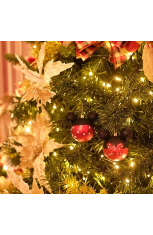 Bola Minnie Poa Preto com  Vermelho com 6 und (Disney)