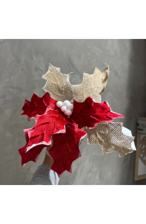 Pick Vermelho e  Marrom com Borda Branca 45cm