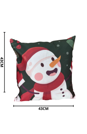 Capa de Almofada Boneco de Neve Natal Veludo 43x43cm