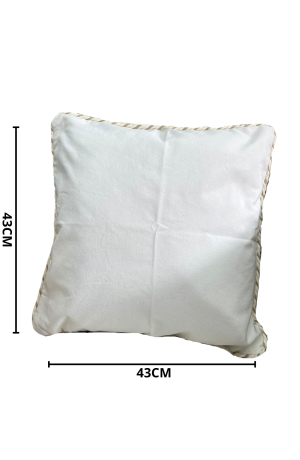 Capa de Almofada Bege Donatella com Cordão Sisal 43x43cm