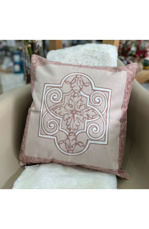 Capa de Almofada Caqui Desenhada Serenity 43x43cm