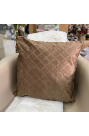 Capa de Almofada Pavia Caramelo em Veludo 43x43cm