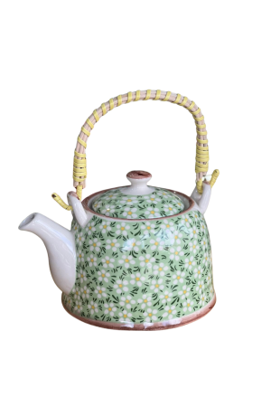 Bule Decorativo de Porcelana Floral - Verde