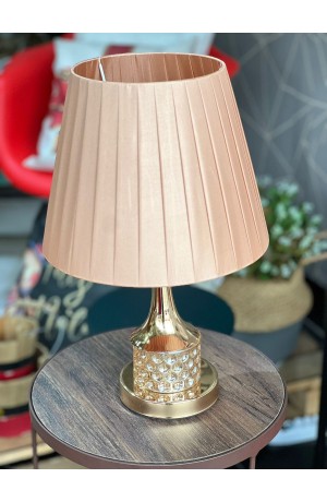 Abajur Dourado com Base de Metal