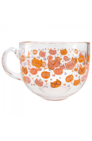 Caneca de Vidro Gatinho 450ml