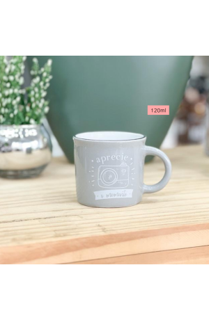 Caneca de Porcelana Cinza 