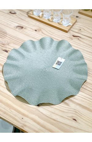 Jogo Americano Ondulado Redondo Verde