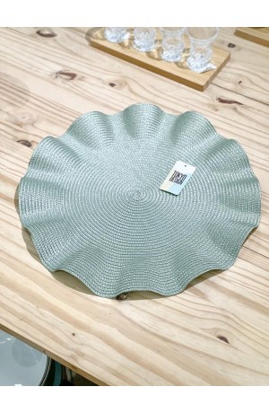 Jogo Americano Ondulado Redondo Verde