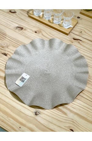 Jogo Americano Ondulado Redondo Nude