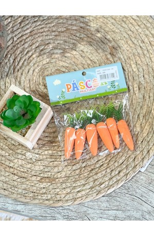 Kit com 6 Cenouras Decorativas