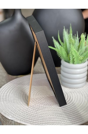 Porta Retrato Preto de Mdf 20x25