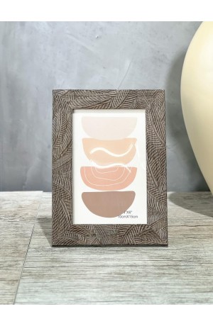 Porta Retrato Marrom Folhas 10x15