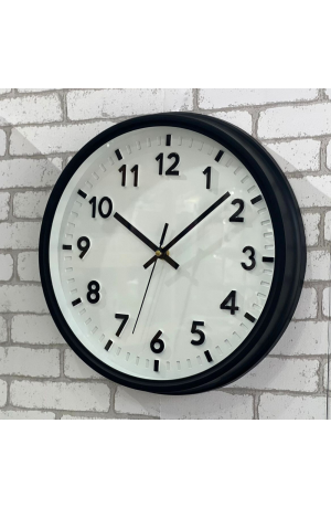 Rélogio de Parede Preto com Branco - 30CM