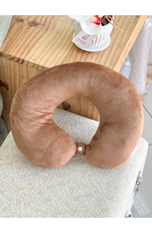 Almofada de Pescoço Marrom