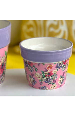 Vaso Flores Decorativo de Porcelana Lilás - P