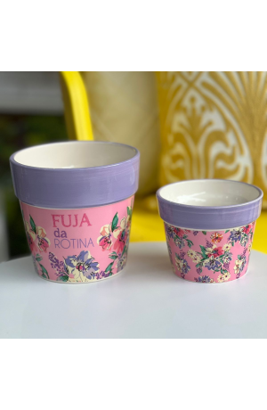 Vaso Flores Decorativo de Porcelana Lilás - P