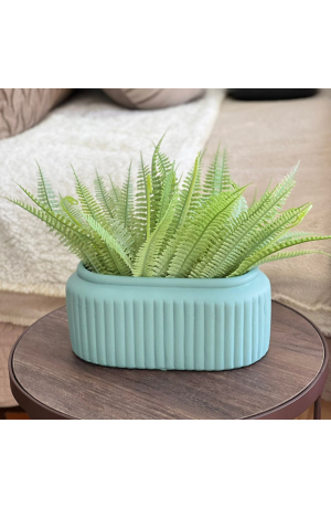 Floreira Waves Verde em Cerâmica