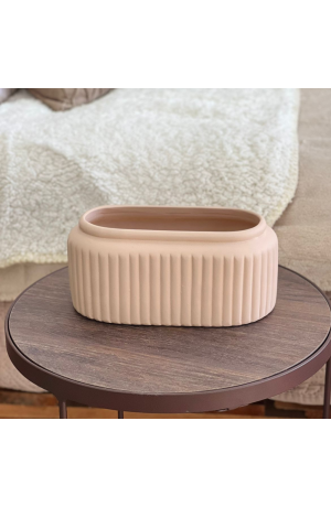 Floreira Waves Nude em Cerâmica