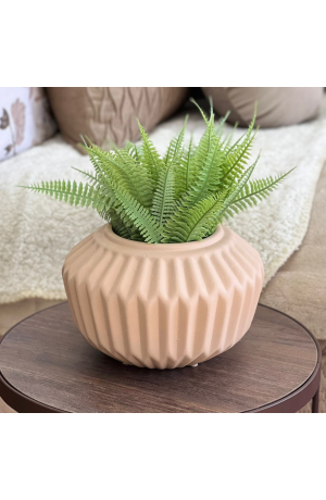 Cachepot Frizon Nude Indigo Pequeno em Cerâmica