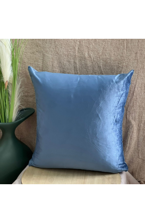 Capa de Almofada Azul de Veludo 43cm
