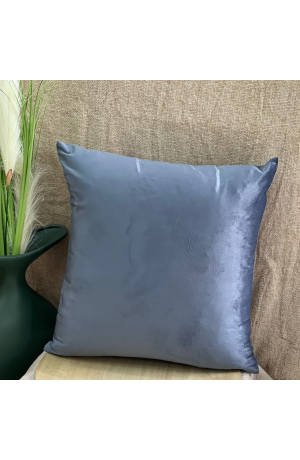 Capa de Almofada Cinza de Veludo 43cm