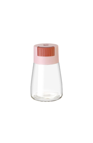 Porta Tempero de Vidro Rosa  - 180ml