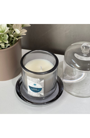  Vela Aromática e Decorativa com Castiçal Preto e Tampa de Abafador