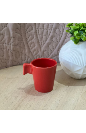 Xicara Vermelha de Ceramica 90ml