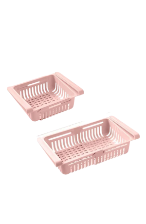 Cesto Organizador Rosa Multi-uso Retrátil