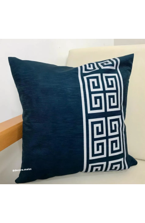 Capa de Almofada Azul com Branco Serenity 43x43cm