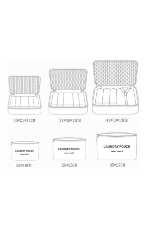 Kit Necessaire de Viagem  6 Peças -  Cinza