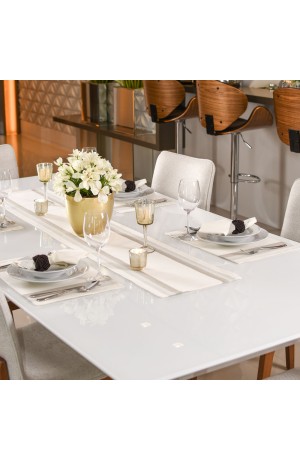 Trilho de Mesa Fio Tinto Classic Taupe 1,50mX30cm