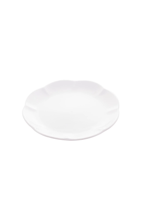 Prato de Sobremesa De Porcelana Wave Branco 20Cm - Lyor