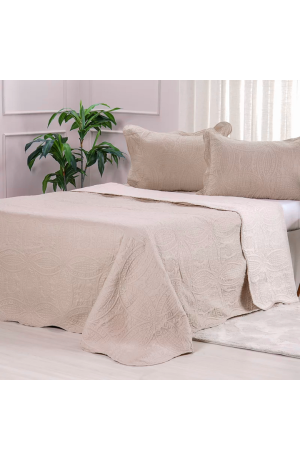 Kit Colcha Lottus Casal 2,10m x 2,30m Argila