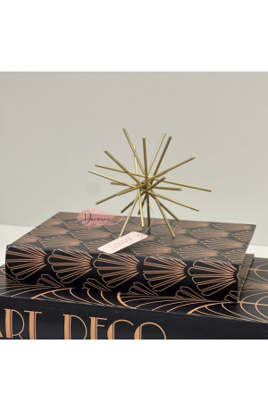 Escultura Ouriço Dourado Peq em Metal 12cm