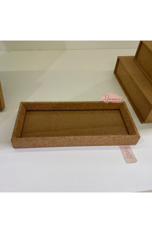 Bandeja Retangular em MDF em Cortiça 28cm