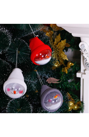 Enfeite de Natal para Pendurar na Árvore - Boneco de Neve Cores Sortidas