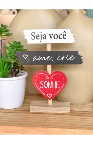 Enfeite Decorativo de Madeira 