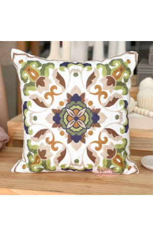 Capa de Almofada Bordada - 43cm X 43cm Mod 5