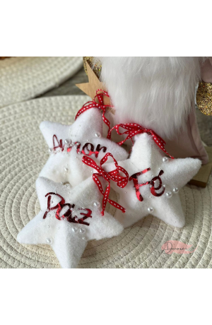 Enfeite de Natal Estrela Branca 