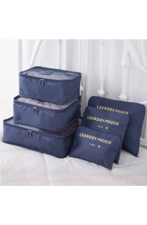 Kit Necessaire de Viagem  6 Peças -  Azul Marinho