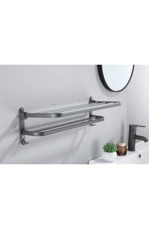 Suporte de Inox para Toalha - Cinza