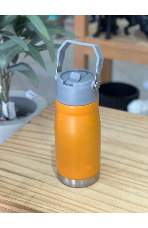 Garrafa Laranja Térmica de Inox com Alça - 500 ml
