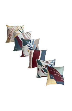 Capa de Almofada Branca Floral  Mod - 3   42cm X 42cm