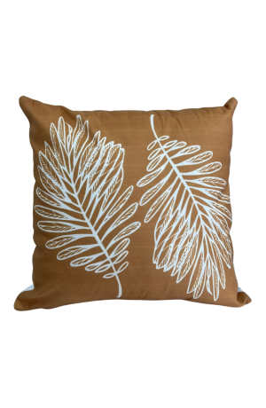 Capa de Almofada Terracota Folhagem Mod - 4 / 42cm X 42cm