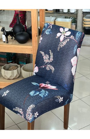 Capa de Cadeira Floral em Poliéster - 40cmX50cm / 45cmX65cm